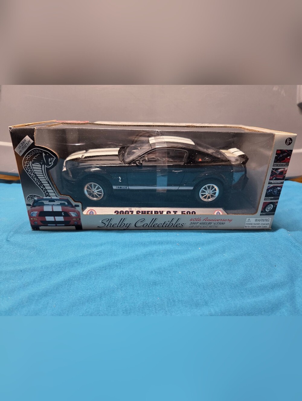 RARE SHELBY COLLECTIBLES 2007 SHELBY GT500 40TH ANNIVERSARY BLACK
